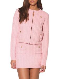 Кардиган Giselle Cable Knit Walter Baker, розовый