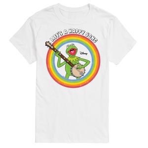 Мужская футболка Disney's The Muppets Lifes A Happy Song Licensed Character, белый