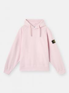 Толстовка свободного кроя с капюшоном и рукавами реглан Stone Island 6100023 BRUSHED ORGANIC COTTON FLEECE, розовый