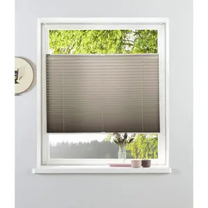 Плиссированные шторы Lagos защита от света без сверления с фиксированным размером, бестселлер с более чем 500 отзывами и рейтингом 4,5 звезды, крепление на зажимы Bruno Banani, светло-коричневый