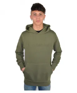 Зеленая толстовка с капюшоном и логотипом на передней части. Calvin Klein, зеленый