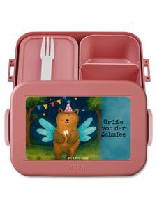 Mr. & Mrs. Panda Хлебница в виде медведя и зубной феи с надписью, выполненной пастельно-красным цветом