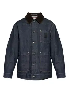 Куртка с карманами и вельветовым воротником Loewe, синий