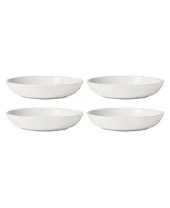 Французские обеденные тарелки Perle Groove, набор из 4 шт. Lenox, white