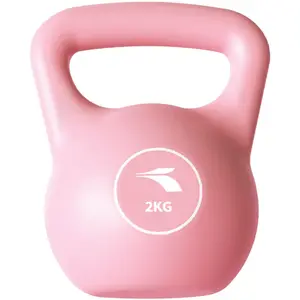 Гиря PP+Hydrogel Grain Indoors Unisex для проработки всего тела 361°, [women's beginner cardio & strength training, arm & back training]розовый kettlebell 2kg