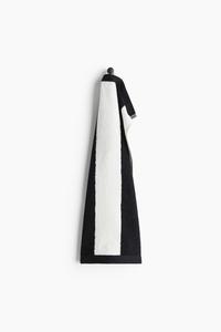 Полотенце H&M Home Cotton Terry For Guests, черный/белый