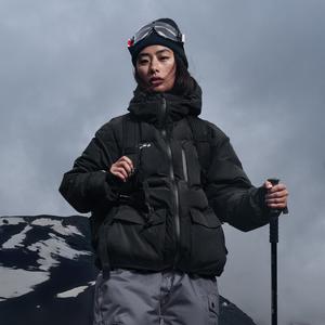 Пуховик унисекс черный Lining