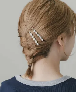 Набор из 2 заколок для волос с жемчужными цветами Smelly, цвет White And Other Colors