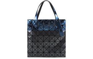 Платиновая ПВХ сумка-шоппер, шоппер, женская сумка обычная металлический сине-серый ISSEY MIYAKE