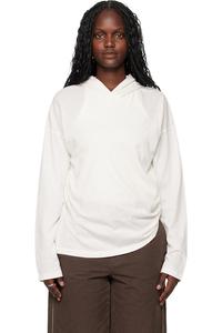 Fear Of God Essentials Классическая толстовка с длинными рукавами Off-White с вышивкой на тему праздников