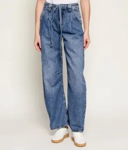 Джинсы C_плиссированные бочкообразные 1.0 mom fit Boss Orange, синий