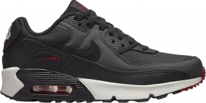 Кроссовки Nike Air Max 90 Leather GS 'Anthracite Team Red', черный