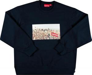 Толстовка Supreme Aerial Crewneck 'Navy', синий