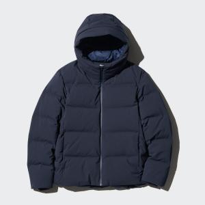 Пуховая куртка Uniqlo с капюшоном, 69 темно-синий