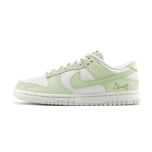 Nike Кроссовки для скейтбординга Dunk LOW Sweet, износостойкие, унисекс, белые, зеленые