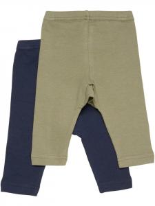 Pippi Babywear Детские леггинсы "Леггинсы с аппликацией (2 шт.)" зеленого цвета