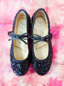 Блестящие балетные туфли Yosuke Usa, цвет Black