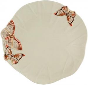 Тарелка Bordallo Pinheiro Cloudy Butterflies, 33,1х32,5 см, бежевый