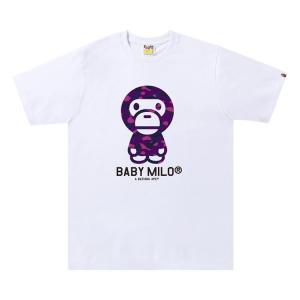 Футболка BAPE Color Camo Baby Milo Tee 'White/Purple', белый