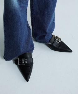 Мюли с заостренными концами и поясом Jeanasis, цвет Black(09)