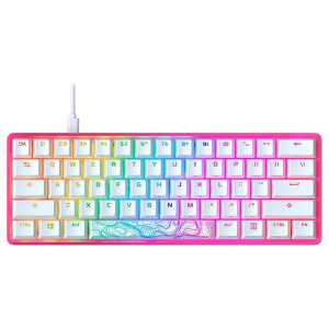 Клавиатура игровая механическа HyperX Alloy Origins 60 RGB, розовый, ангийская раскладка