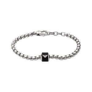 Emporio Armani Мужской браслет из нержавеющей стали, черный