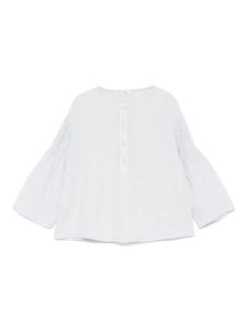 Льняная блузка Il Gufo, синий