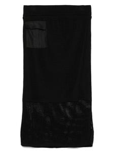 Юбка миди крючком DKNY, черный