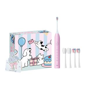 Электрические зубные щетки полностью автоматические вибрационные звуковые волны студенты вечеринка пара AUX, A9 Pink-Cute Pet Design Birthday Box