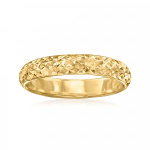 Кольцо Ross-Simons из 18-каратного желтого золота с бриллиантовой огранкой, 4 мм Ross-Simons, желтый