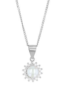 Adeliás Женский кулон из серебра 925 пробы с пресноводной жемчужиной в серебре
