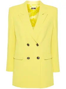 Двубортный пиджак Elisabetta Franchi, желтый