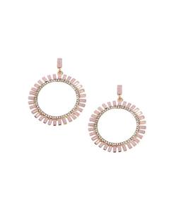 Круглые серьги-капли с кристаллами SOHI, Pink