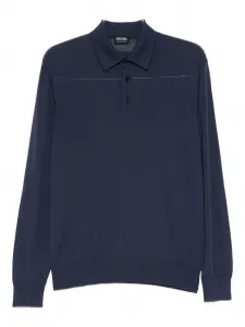 Поло с длинными рукавами Zegna, синий