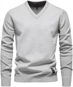 Мужской вязаный пуловер с V-образным вырезом Dndrdhfb