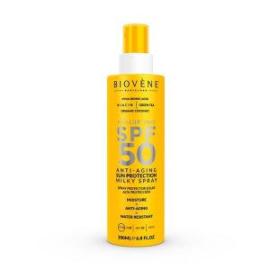Гиалуроновый антивозрастной молочный спрей Spf 50 200 мл Biovene