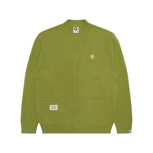Кардиган A Bathing APE Ape Head с накладным карманом Aape, зеленый