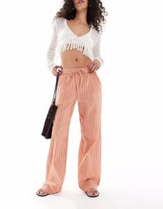 Cotton:On брюки-карго On Haven с широкими штанинами, имитация льна, многоцветный