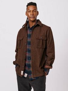 Лайсагтс овершерт из шерстяной смеси Regular Fit Aubin, Dark Chocolate