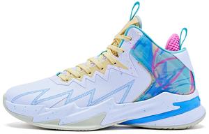 Прочные дышащие баскетбольные кроссовки Mid-Top мужские White Green QIAODAN, белый зеленый