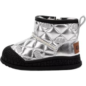 Нескользящие теплые высокие детские ботинки для детей от 3 до 7 лет QINUOSHU, серебряный