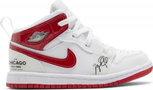 Кроссовки Air Jordan 1 Mid TD Rookie Season, белый