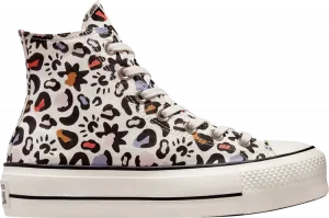 Кроссовки Converse Wmns Chuck Taylor All Star Platform High Mystic World - Multi Leopard, кремовый