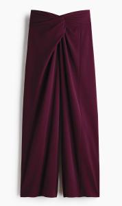 Брюки H&M Twisted-Detail, сливово-красный