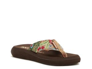 Сандалии Rocket Dog Spotlight Flip Flop, Brown/Multicolor Tropical Print