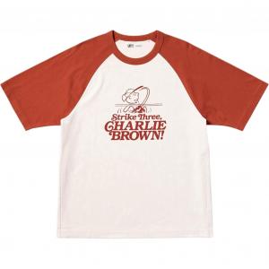 UNIQLO Футболка Unisex Orange Brown x PEANUTS Collaboration SS25