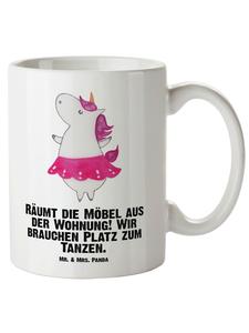Кружка XL Единорог-балерина с надписью на белом фоне Mr. & Mrs. Panda