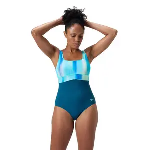 Купальник Speedo Shaping ContourEclipse Printed, синий