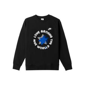 Nike Мужская толстовка с круглым вырезом, черная, средней толщины