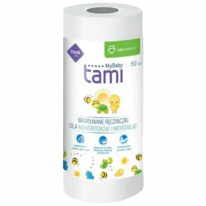 Tami Mybaby хлопчатобумажные полотенца для младенцев и новорожденных, 50 шт./уп.